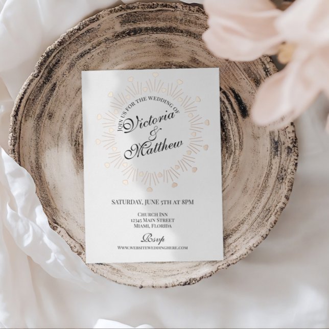 Invitation En Aluminium Script de cadre de coeurs gribouillés pour mariage (Créateur téléchargé)
