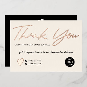 Invitation En Aluminium Script moderne blush rose ordre merci