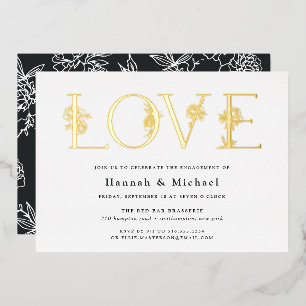 Invitation En Aluminium Secret Garden Floral LOVE