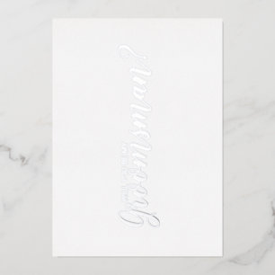 Invitation En Aluminium Serez-Vous Mon Groomsman ? Script moderne Silver