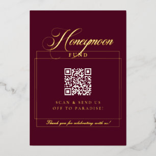 Invitation En Aluminium Signe de fonds de lune de miel calligraphie Bourgo