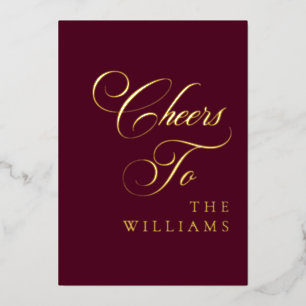 Invitation En Aluminium Signe de mariage classique ivoire burgundy rouge C