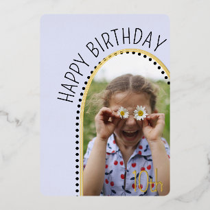 Invitation En Aluminium Simple Chic Anniversaire de enfant Arched Photo Po