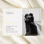 Invitation En Aluminium Simple Elegant Photo Mariage été blanc<br><div class="desc">Découvrez la fusion de la tradition et du contact personnel avec nos invitations de mariage sur mesure ! Élégamment aménagé dans une orientation horizontale, le côté gauche de l'invitation marie la beauté intemporelle d'un script élégant à la sophistication classique d'une police serif, préparant la scène pour votre journée spéciale. Mais...</div>