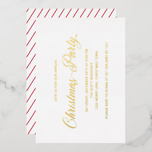 Invitation En Aluminium Simple Élégant Script Fête de Noël Moderne