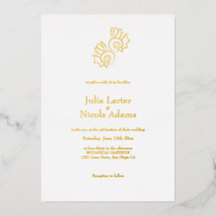 Invitation En Aluminium Simple Mariage minimaliste des coquillages marins