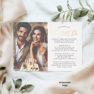 Invitation En Aluminium Simple Mariage Vow Renouvellement Anniversaire Pho