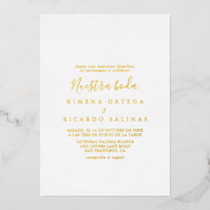Invitation En Aluminium Simple Minimaliste Notre Mariage