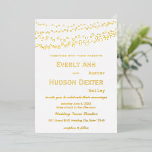 Invitation En Aluminium Simple Moderne Argent Mariage Galaxie Gelée