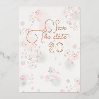 Invitation En Aluminium Soin Thé Roses Mariage Enregistrer La Date