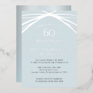 Invitation En Aluminium Soirée du 60e anniversaire du Mariage