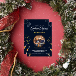 Invitation En Aluminium Soirée du Nouvel An