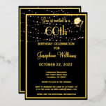 Invitation En Aluminium Soixante 60 Anniversaire Noir VÉRITABLE Or<br><div class="desc">Nouveau et unique — touches de REAL Gold Foil sur cette élégante invitation de fête du 60e anniversaire. Il présente les jolies touches de papier doré avec les jolies fleurs comme la touche ajoutée et il ya beaucoup à personnaliser pour rendre approprié pour votre propre événement. Pour toute question de...</div>