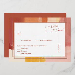 Invitation En Aluminium Soleil de Terracotta   Mariage RSVP