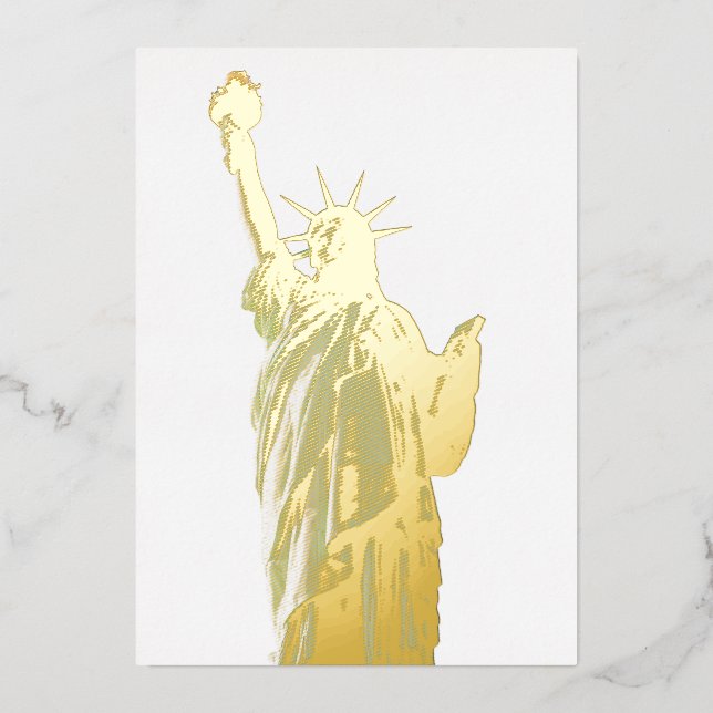 Invitation En Aluminium Statue de la liberté (Recto)