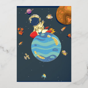 Invitation En Aluminium Sticker cosmique e-book