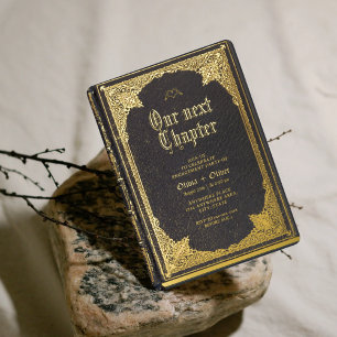 Invitation En Aluminium Story conte de fées bibliothèque livre fiançailles