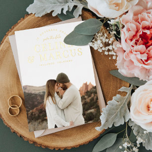 Invitation En Aluminium Style simple photo complète double face