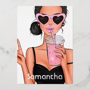 Invitation En Aluminium Summer Mood Fashion Beach Glam Lady