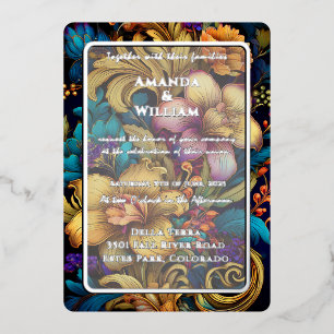 Invitation En Aluminium Tableau Floral Hollandais 17ème 18ème centime. Mar