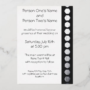 Invitation En Aluminium Tabletop Chic dans l'Invitation Black Foil