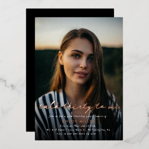 Invitation En Aluminium Talk moderne Trente pour moi Script 30e anniversai