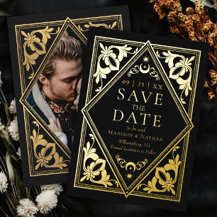 Invitation En Aluminium Tarot céleste Mariage gothique Photo Enregistrer l
