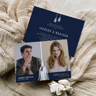 Invitation En Aluminium Tassel 2025 Joint Photo Graduation Party