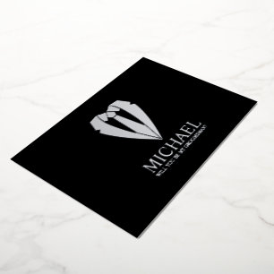Invitation En Aluminium Tenue de Mariage Argentée et Chemise avec Cravate