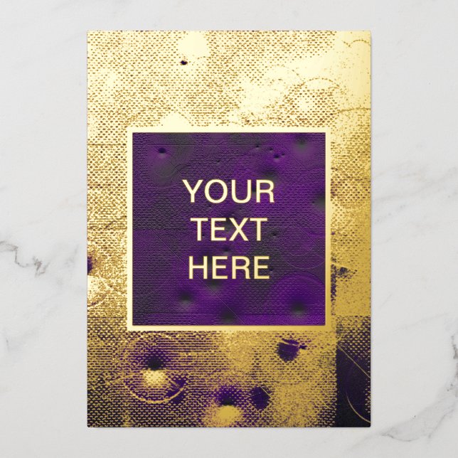 Invitation En Aluminium Texture de masse Cyberpunk futuriste (Recto)