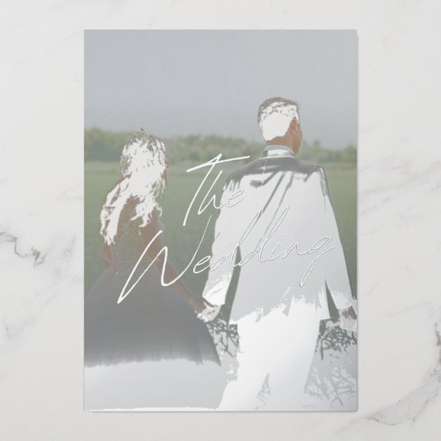 Invitation En Aluminium The wedding (Recto)