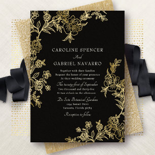 Invitation En Aluminium Toile de chinoiserie florale mariage fleuri Blosso