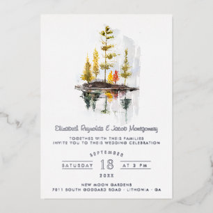 Invitation En Aluminium Tomber dans l'amour   Rustic Autumn Mariage