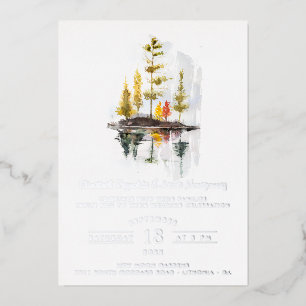Invitation En Aluminium Tombez amoureux   Mariage rustique d'automne 
