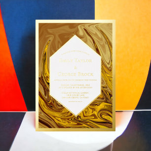 Invitation En Aluminium Tonalité Terre minimale Terracotta Artsy Mariage G