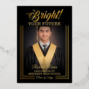 Invitation En Aluminium Touche d'or Éclairez votre avenir.