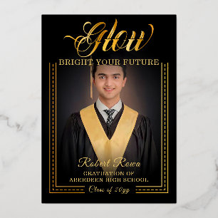 Invitation En Aluminium Touche dorée Illuminez votre avenir