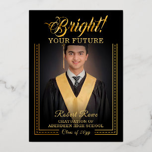 Invitation En Aluminium Touche dorée Illuminez votre avenir.