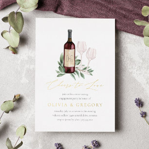 Invitation En Aluminium Tournée de dégustation de vins de fiançailles Chee