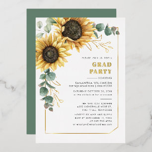 Invitation En Aluminium Tournesol Eucalyptus Grad Grad Graduation Party Go