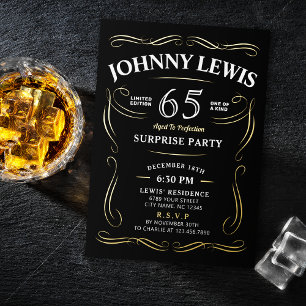 Invitation En Aluminium Tout âge vintage whiskey thème anniversaire surpri