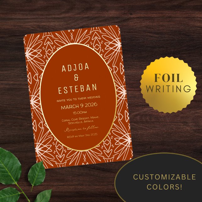 Invitation En Aluminium Tribu moderne de la jungle de Bohême Imprimer (Créateur téléchargé)