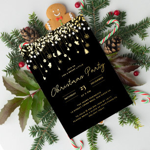 Invitation En Aluminium Twinkle Lamplight Moderne Soirée de Noël