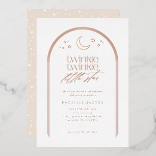 Invitation En Aluminium Twinkle Twinkle Little Star Arch Baby shower Rose
