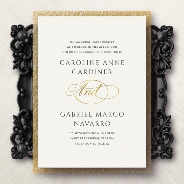 Invitation En Aluminium Typographie de script contemporain Mariage (Créateur téléchargé)