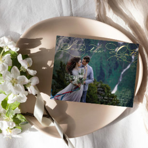 Invitation En Aluminium Typographie Luxueuse Économisez La Date Foil Invit