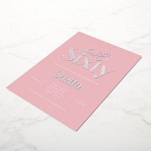 Invitation En Aluminium Typographie minimale moderne simple 60e anniversai