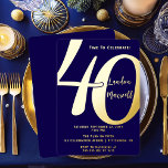 Invitation En Aluminium Typographie minimaliste 40 40e fête d'anniversaire<br><div class="desc">Simple,  minimaliste et si élégant et élégant,  cette typographie "40" 40e anniversaire Invitation est sûr de satisfaire les plus exigeants des destinataires. Pour la fête de l'année,  il n'y a pas de meilleur moyen de dire "Fêtons !"</div>