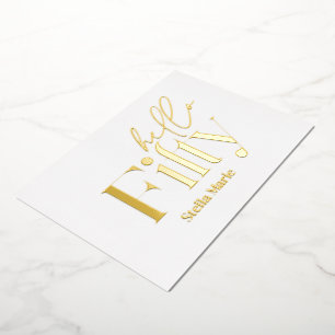 Invitation En Aluminium Typographie minimaliste moderne simple 50e anniver