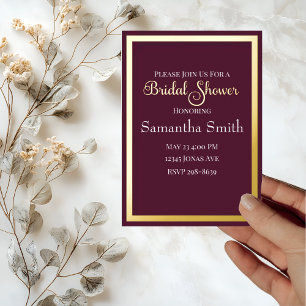 Invitation En Aluminium Typographie moderne élégante Fête des mariées viol